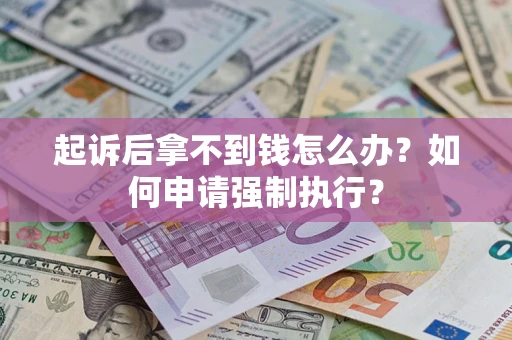 济南起诉后拿不到钱怎么办？如何申请强制执行？
