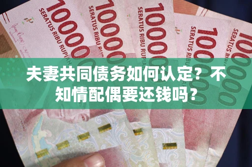 济南夫妻共同债务如何认定？不知情配偶要还钱吗？