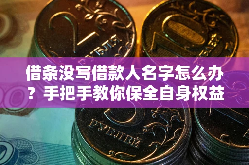 济南借条没写借款人名字怎么办？手把手教你保全自身权益