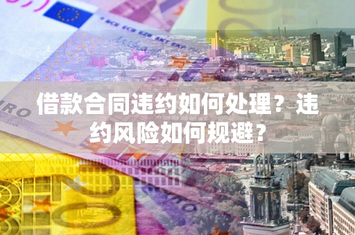 济南借款合同违约如何处理？违约风险如何规避？