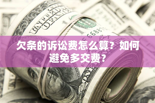 济南欠条的诉讼费怎么算？如何避免多交费？