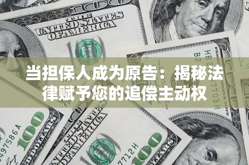 济南当担保人成为原告：揭秘法律赋予您的追偿主动权