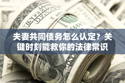 济南夫妻共同债务怎么认定？关键时刻能救你的法律常识